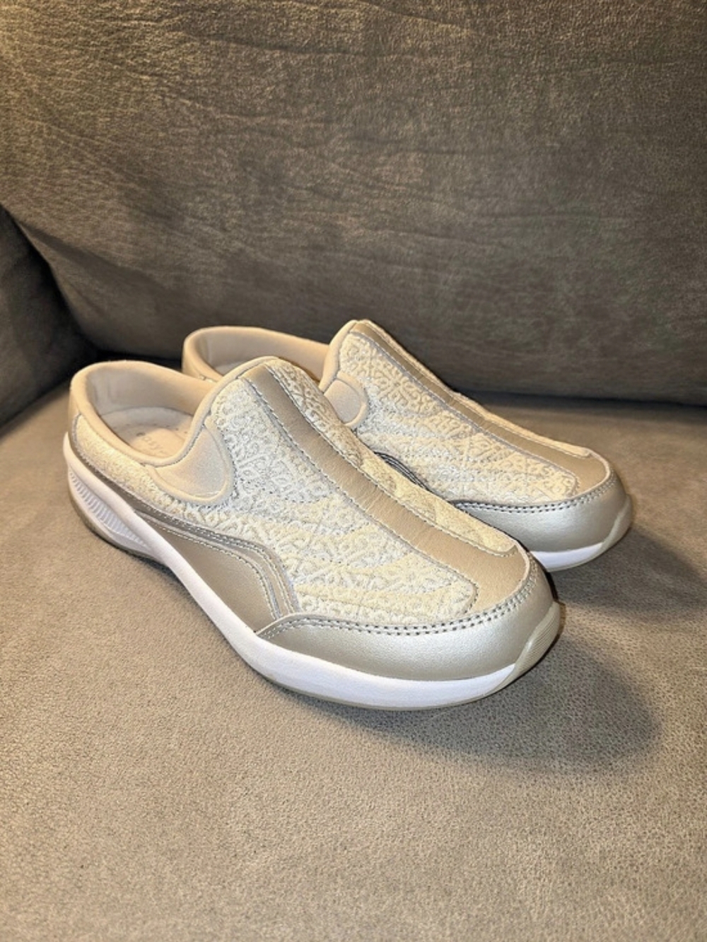 Easy Spirit Traveltime Mule Slip-On Sneakers Silver US 6.5